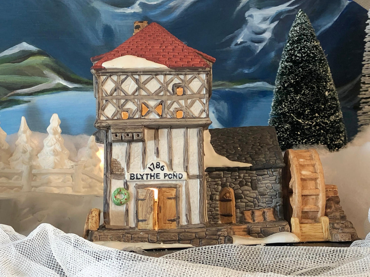 Blythe Pond 1786 Water Mill Christmas Village House by Department 56