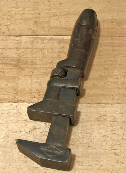 Antique OPI & PRY Craft Man Wrench. Collectible Manual Tool with Wooden Handle. Gift for Him for Christmas.