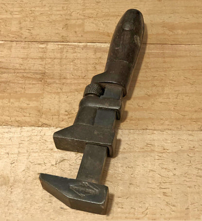 Antique OPI & PRY Craft Man Wrench. Collectible Manual Tool with Wooden Handle. Gift for Him for Christmas.