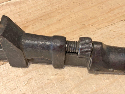 Antique OPI & PRY Craft Man Wrench. Collectible Manual Tool with Wooden Handle. Gift for Him for Christmas.