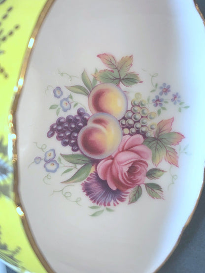 Tea Cup and Saucer by Paragon Made in England in Yellow, Gold, Pink