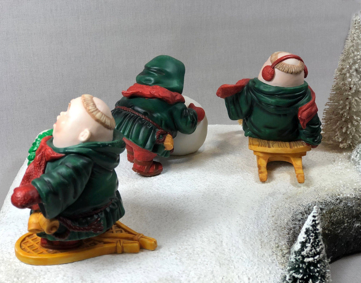 Department 56 Monks Christmas Figurines. Set of Three Merry Makers: Sebastian, Sigmond, Solomon