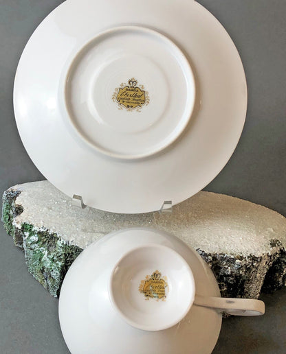 Antique Bavarian Porcelain Tea Cup and Saucer by Eberthal