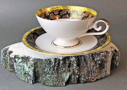 Antique Bavarian Porcelain Tea Cup and Saucer by Eberthal