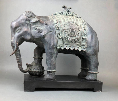 Large Resin Elephant Statue, Indian Art Home Decor