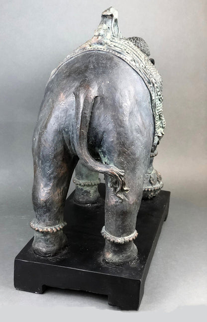 Large Resin Elephant Statue, Indian Art Home Decor