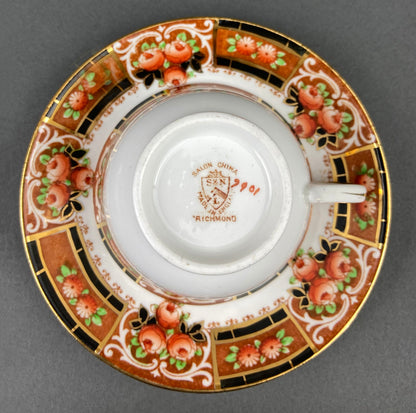 Royal Albert Crown China Tea Cups and Saucers, Hand Painted Floral Set