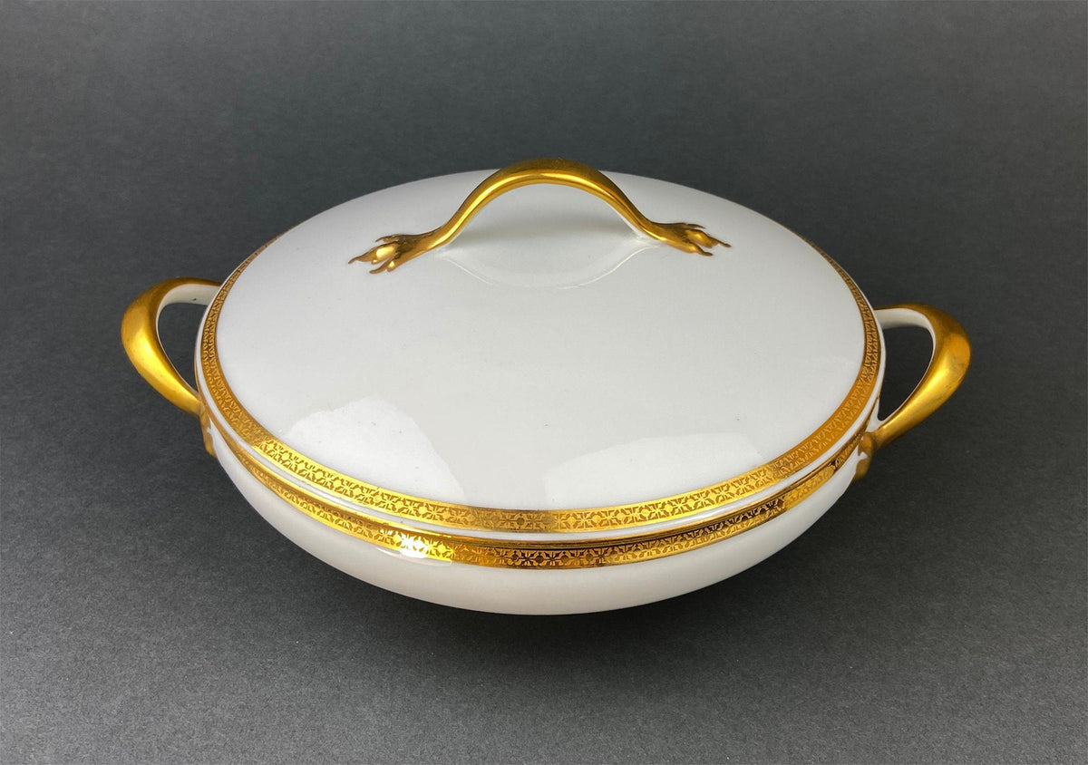 Antique Haviland Limoges Porcelain Gravy Soup Boat, Wedding Band China