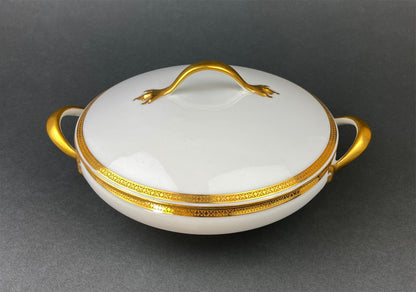 Antique Haviland Limoges Porcelain Gravy Soup Boat, Wedding Band China