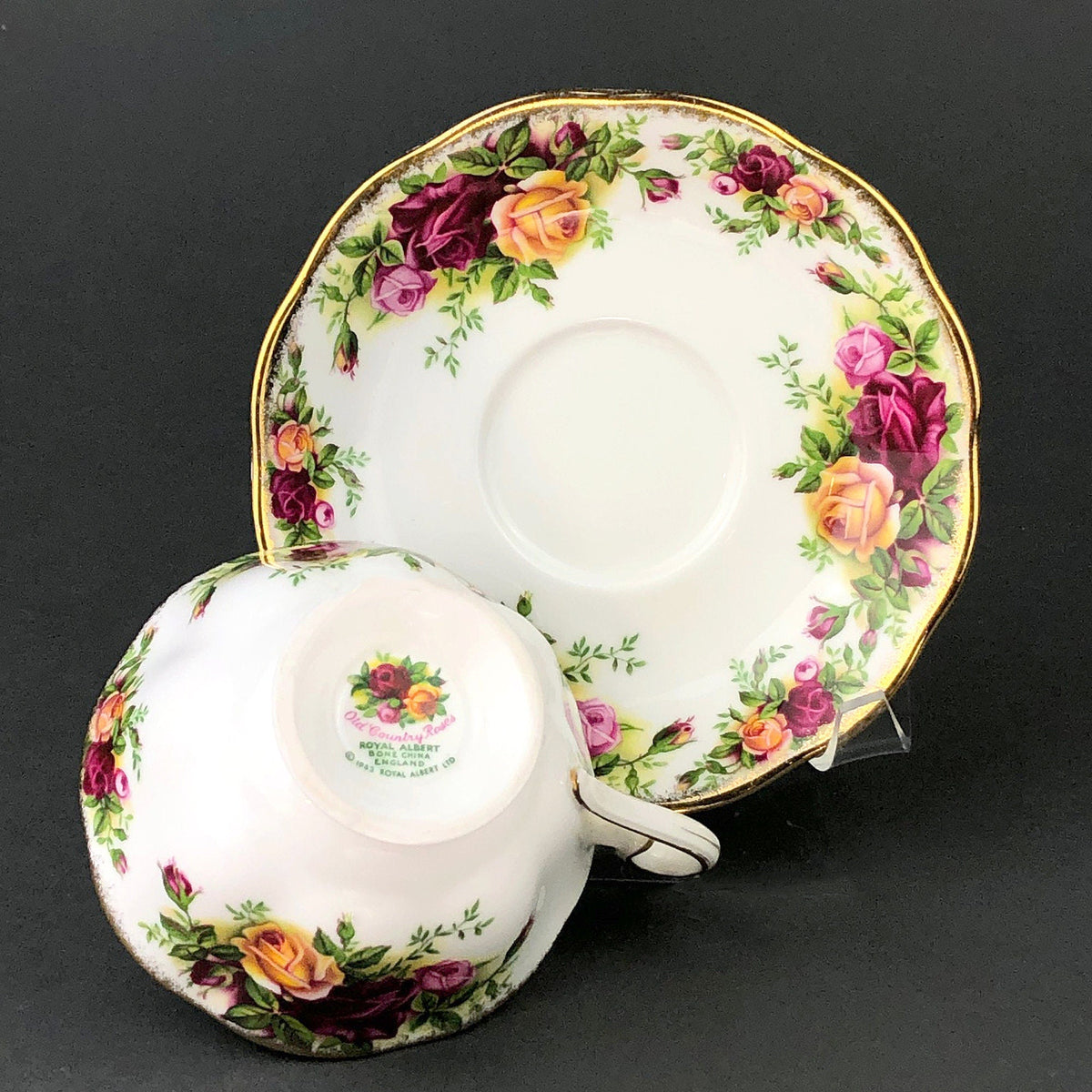Royal Albert Cup and Saucer. Old Country Roses Motif Tea/Coffee Set.  Made in England. Replacements.  Gift for Mom. Gift for Her.
