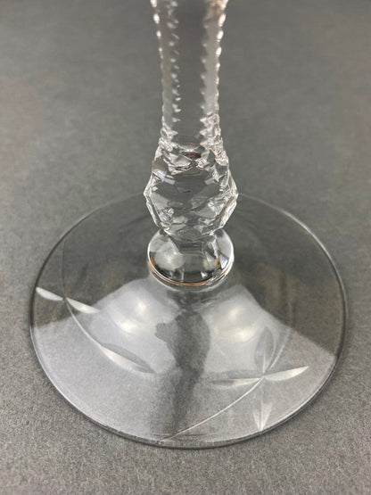 Vintage Cut Crystal Champagne Glasses - Set of 6 Fine Stemware