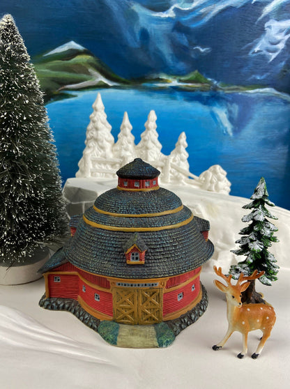 Linda Nelson Stock Village: Lang & Wise Red Round Barn Collectible