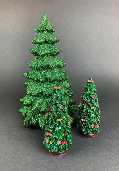 Christmas Village Accessories by Department 56. Two Pines in the Snow. Holiday Decor. Replacements.