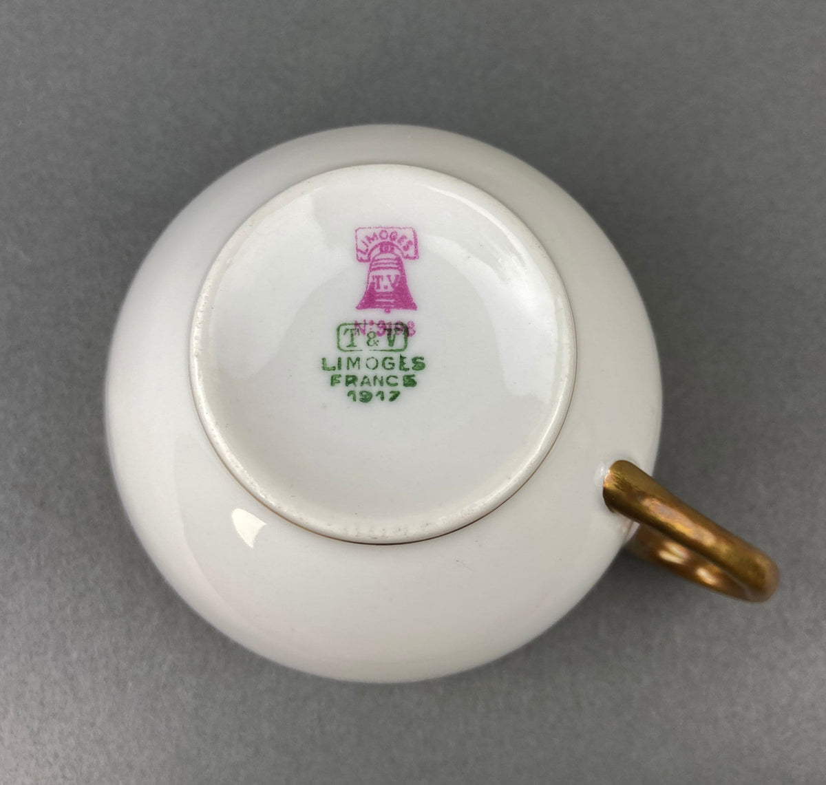 Antique Limoges Porcelain Tea Set, Haviland France, Wedding Band Cups
