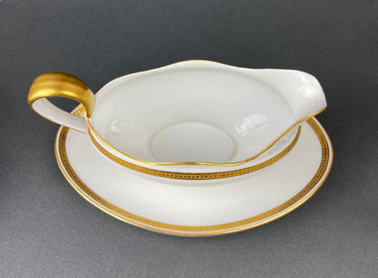 Antique Haviland Limoges Porcelain Gravy Soup Boat, Wedding Band China