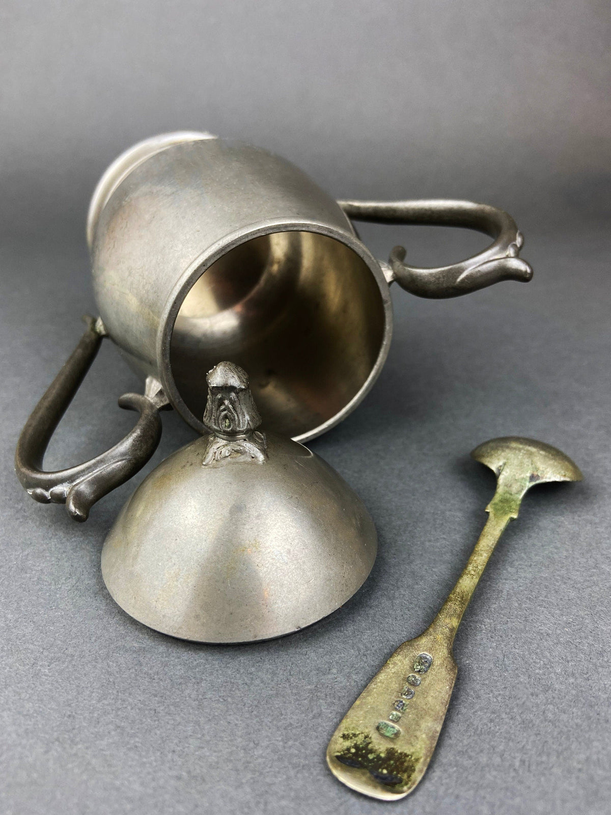 Vintage Pewter Coffee Set. KSC p81 Pewter. Coffee Pot, Sugar Bowl and Creamer.
