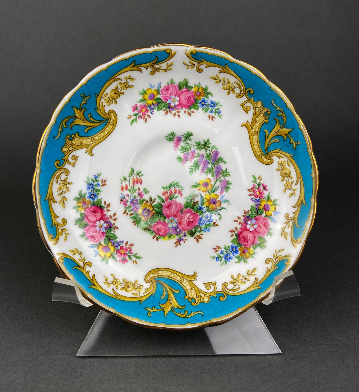Vintage Tuscan Naples Tea Cup and Saucer. Fine English Bone China. Made in England.