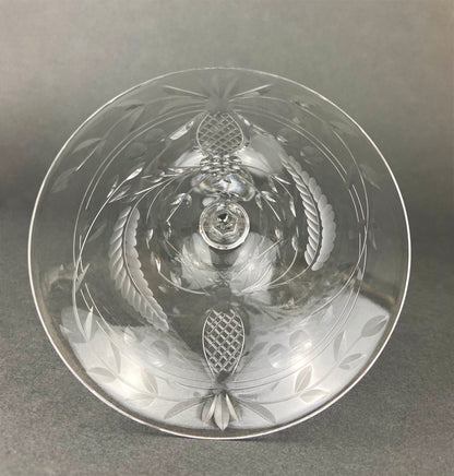 Vintage Cut Crystal Champagne Glasses - Set of 6 Fine Stemware