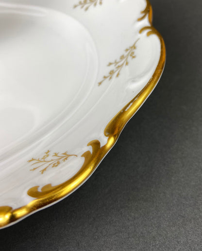 Vintage Schumann Arzberg Porcelain Serving Platter, Gold Detailing