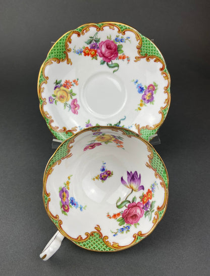 Vintage Aynsley Fine Bone China Tea Cup and Saucer - Floral England