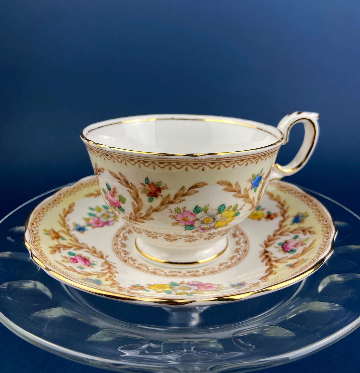 Vintage Tea/Coffee Cup and Saucer. Royal Stafford. Fine Bone China Made in England.