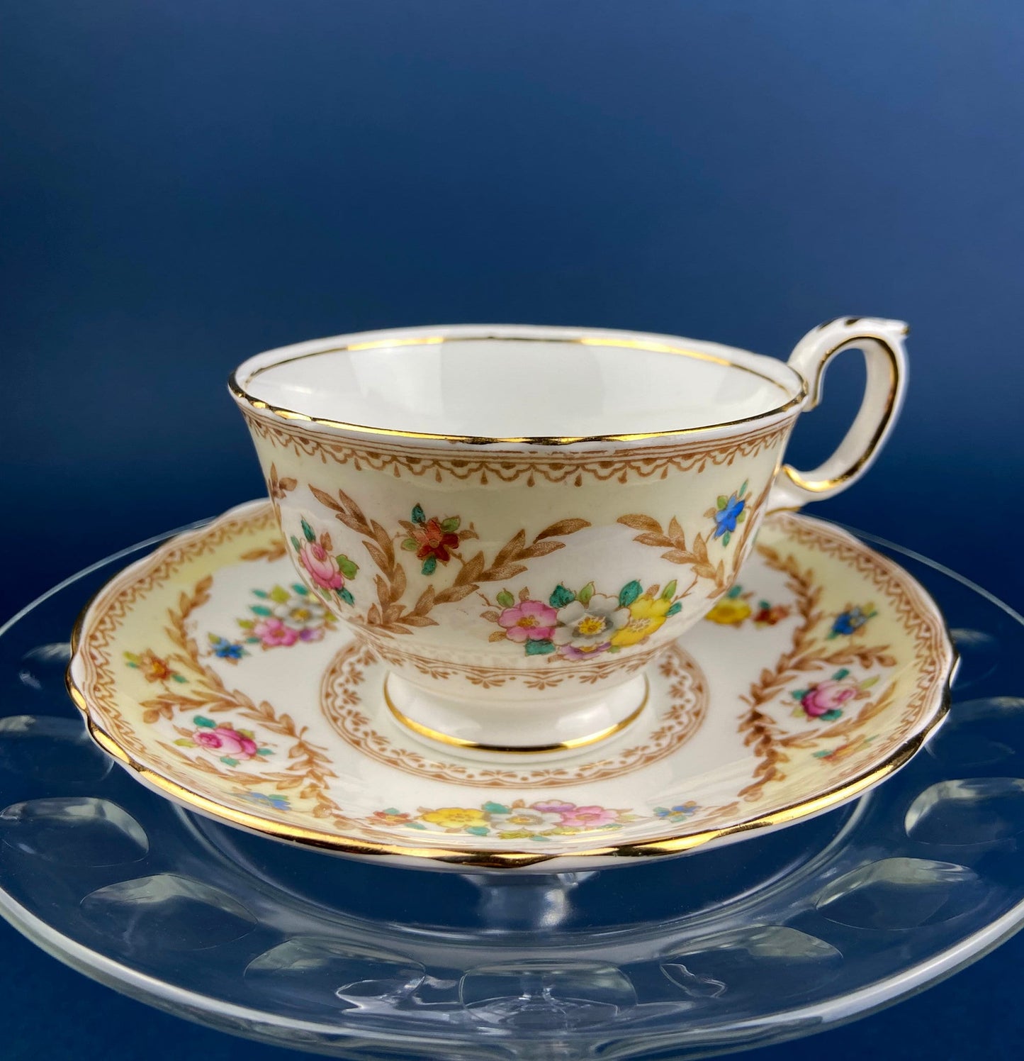 Vintage Royal Albert Tea Cup and Saucer, Flower Garland Crown China