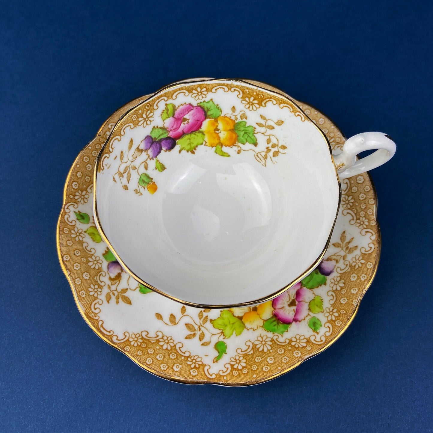 Vintage Royal Albert Tea Cup and Saucer, Flower Garland Crown China