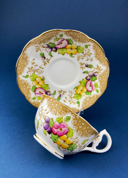 Vintage Royal Albert Tea Cup and Saucer, Flower Garland Crown China