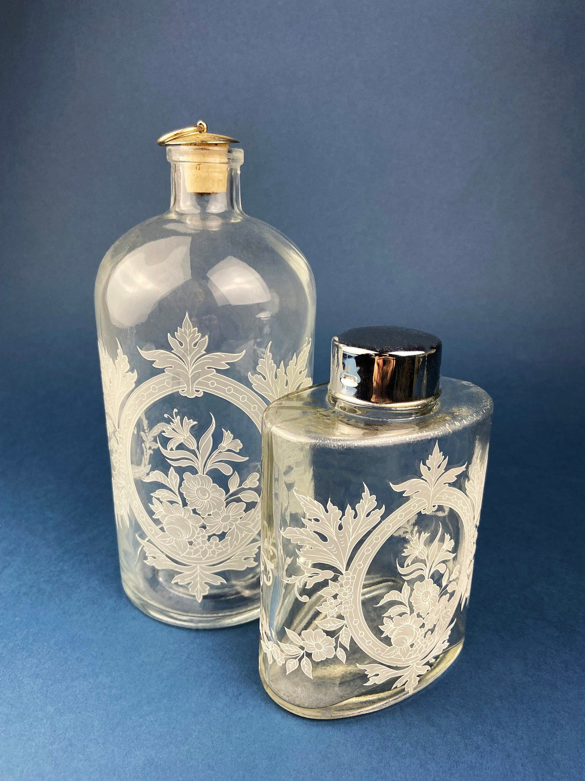 Vintage Extra Large Amber Duraglas Apothecary Bottle, Owens Alton