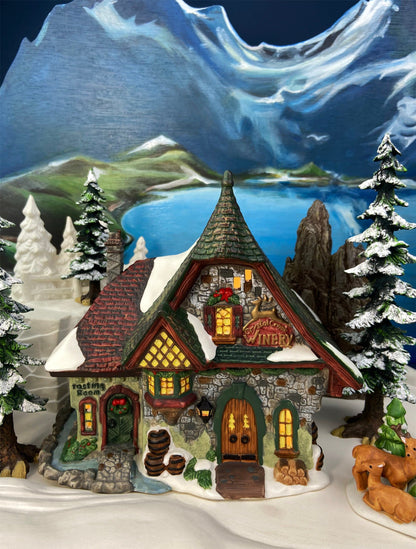 Dept. 56. Elves Bunkhouse.  Illuminated Christmas Village Porcelain House. North Pole Series. Holiday Decor.