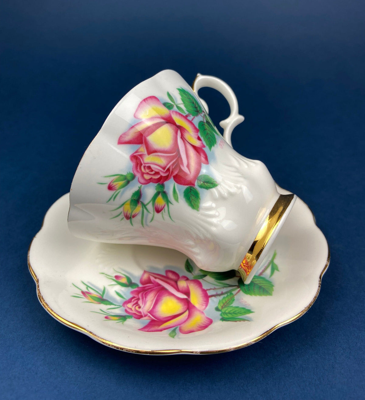Vintage Royal Albert Tea Cup and Saucer, Sweetheart Roses, Fine Bone China