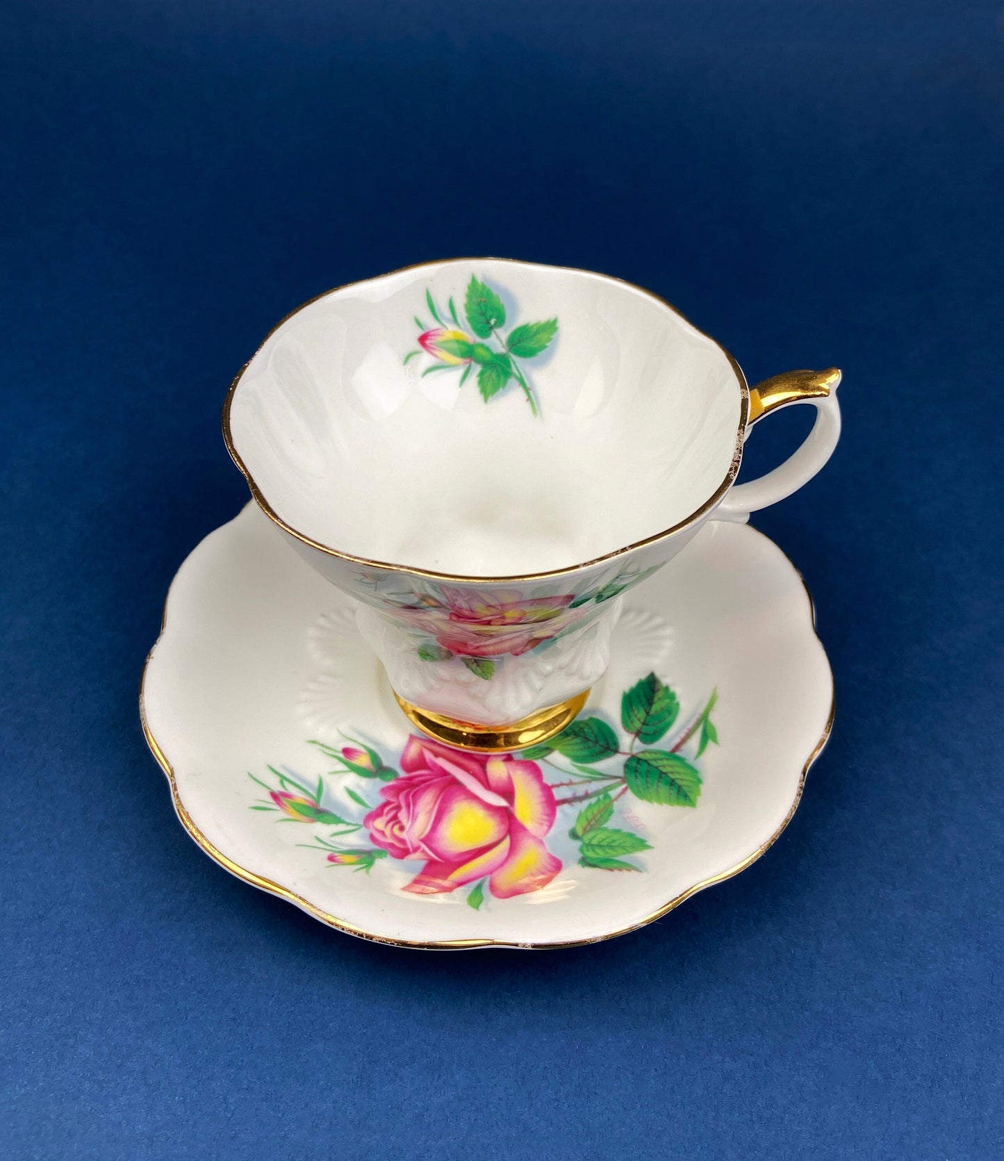Vintage Royal Albert Tea Cup and Saucer, Sweetheart Roses, Fine Bone China