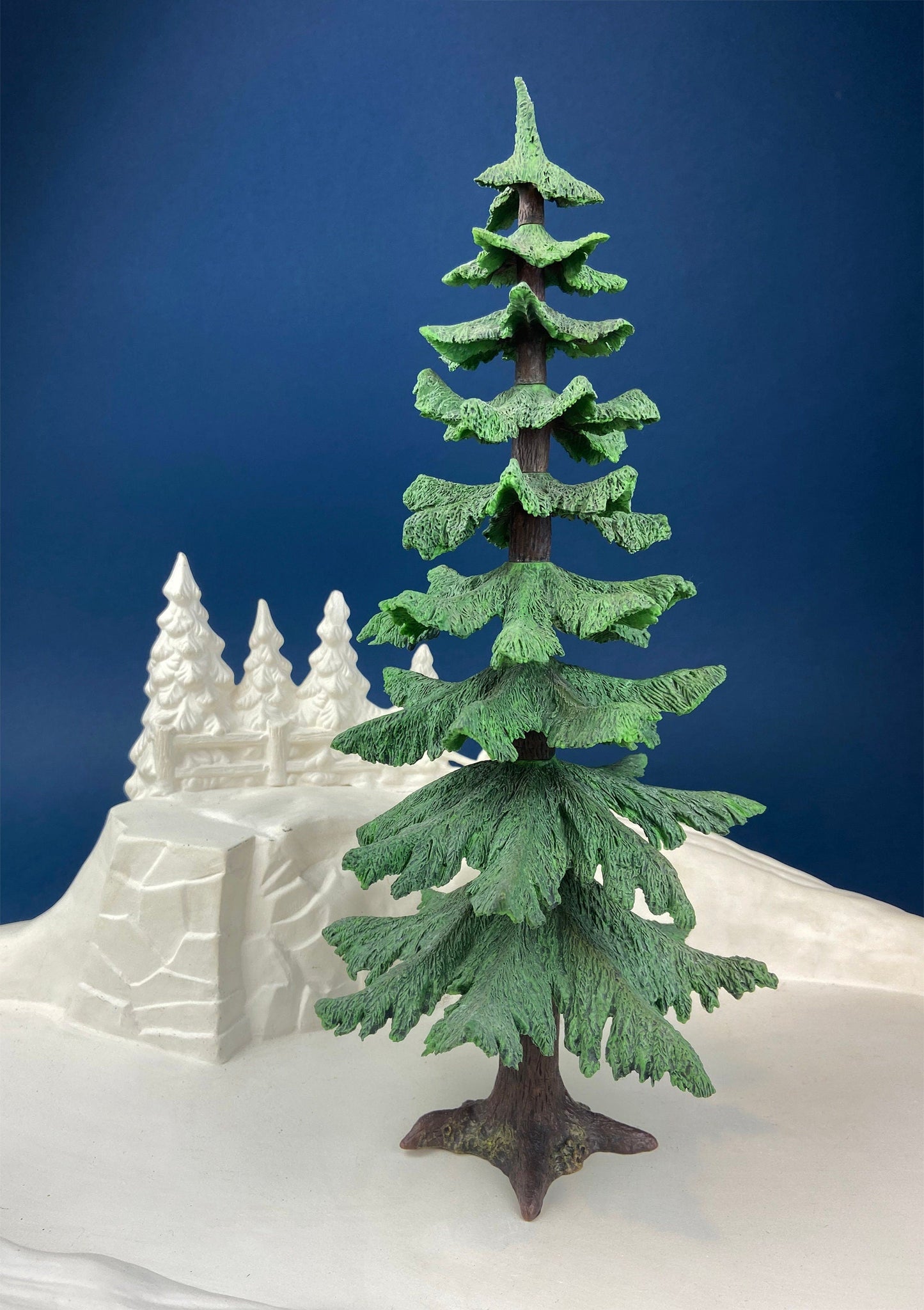 Christmas Village Accessories by Department 56. Two Pines in the Snow. Holiday Decor. Replacements.
