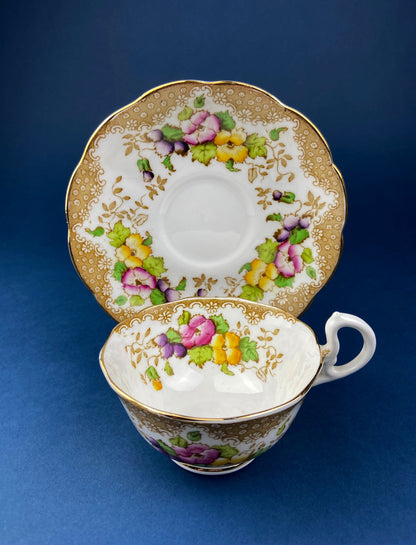 Vintage Royal Albert Tea Cup and Saucer, Flower Garland Crown China