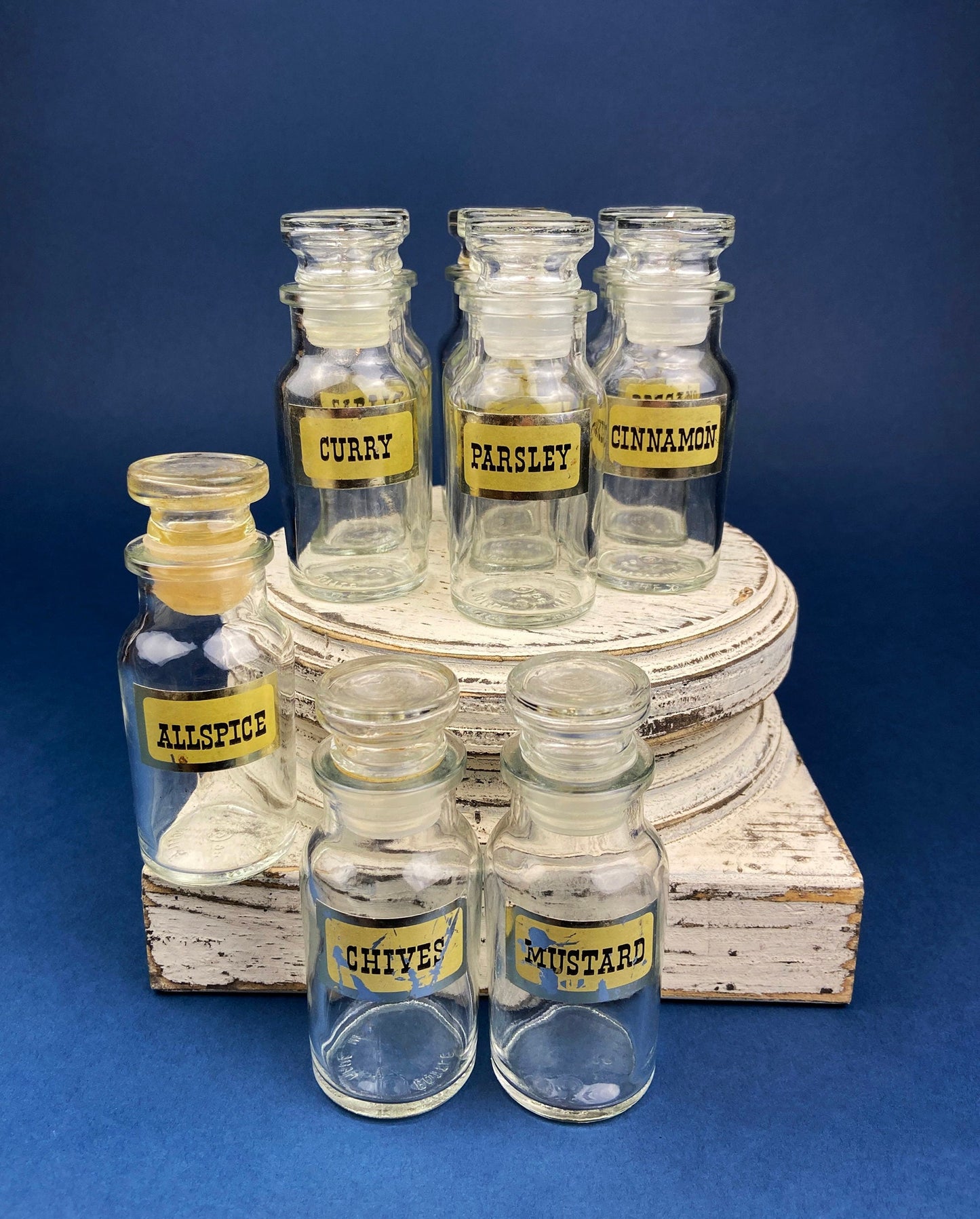 Vintage Italian Glass Jar, Large Hermetic Storage