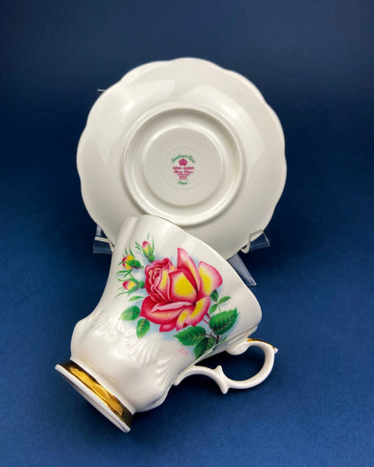 Vintage Royal Albert Tea Cup and Saucer, Sweetheart Roses, Fine Bone China