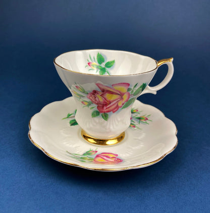 Vintage Royal Albert Tea Cup and Saucer, Sweetheart Roses, Fine Bone China