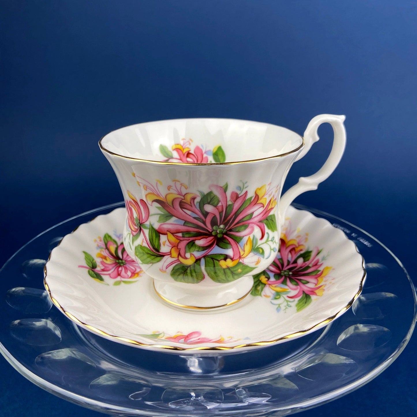Porcelain Bowl by RS Prussia with Hand Painted Wild Roses and Embossing