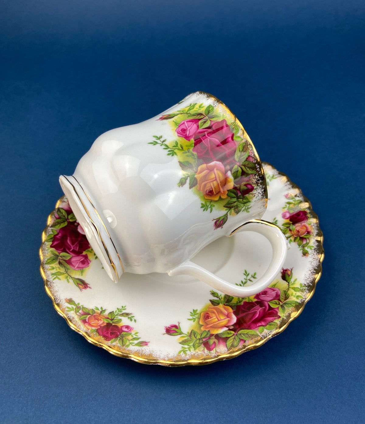 Royal Albert Cup and Saucer. Old Country Roses Motif Tea/Coffee Set.  Made in England. Replacements.  Gift for Mom. Gift for Her.