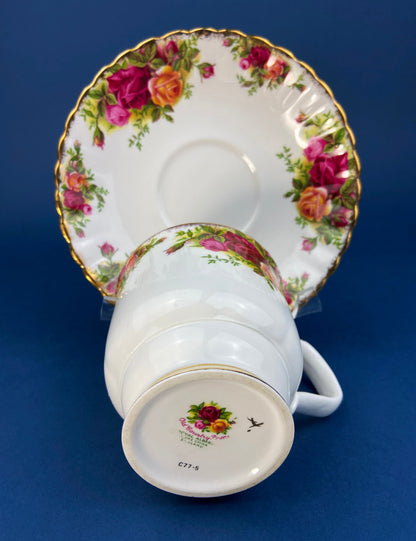 Royal Albert Cup and Saucer, Old Country Roses, Made in England