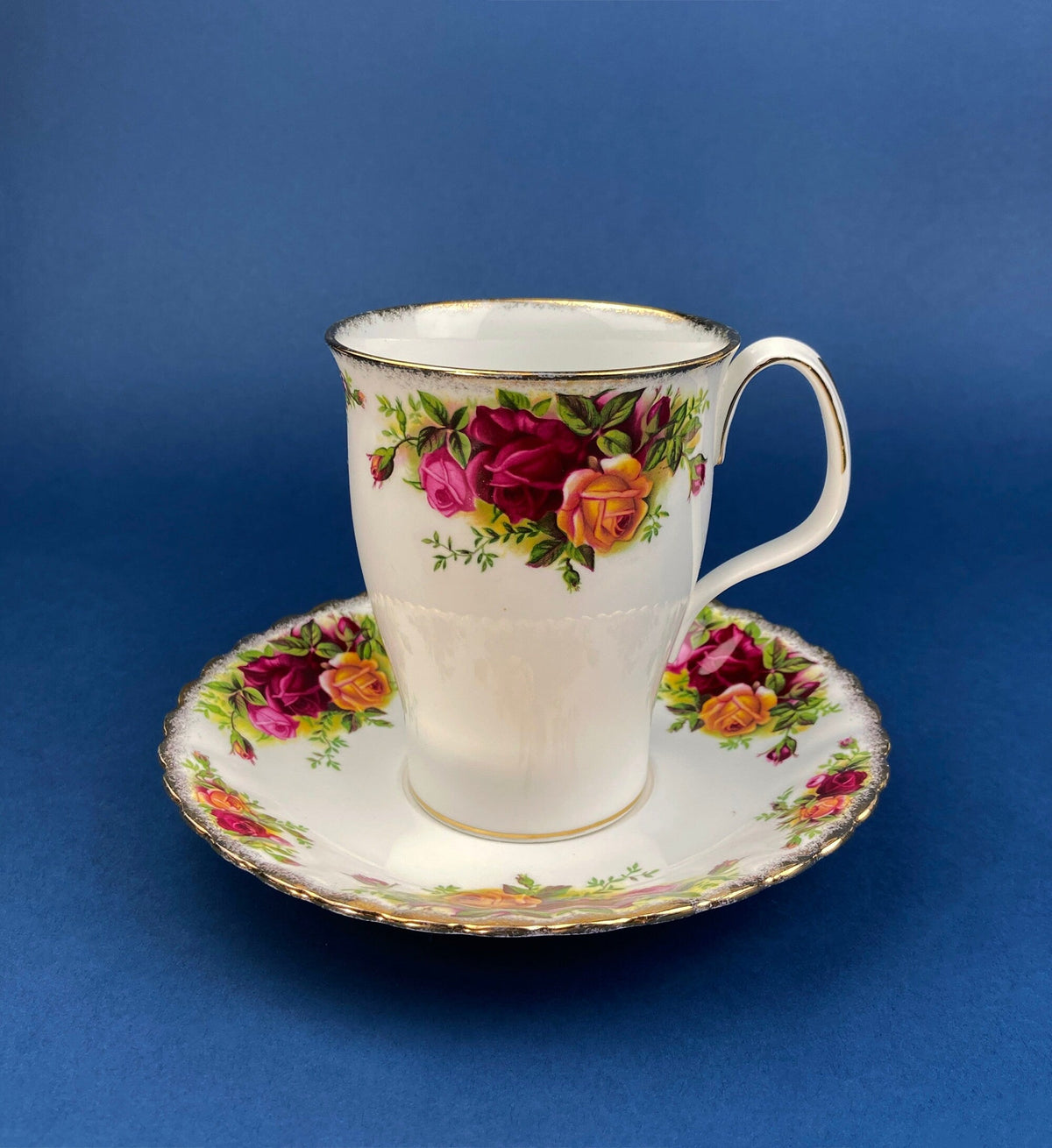 Royal Albert Cup and Saucer: Old Country Roses Coffee Tea Set