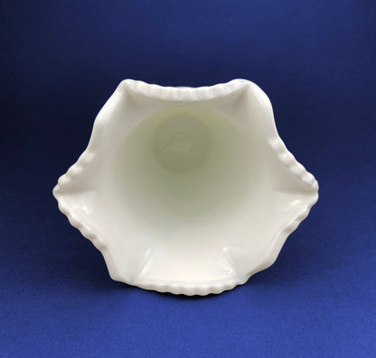 Vintage Westmoreland Milk Glass Vase: Block and Star Quilt Design