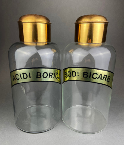 Antique Apothecary Perfume Bottles. Set of 2 Victorian Rose Water Bottles. Beautifully Detailed Collectible Bottles. Vintage Gifts.
