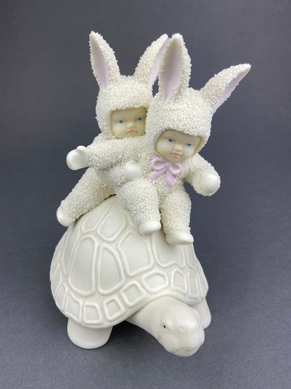 Lucky Smiling Pig Figurine by Snow Babies and Department 56. Cute White Porcelain Piglet Wearing Scarf. Holiday Decor. Collectibles.