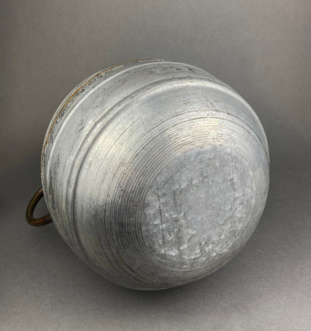 Extra Large Rustic Metal Vase with Bronze Handles