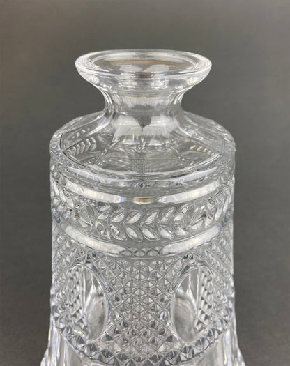 Crystal Decanter with Stopper.  Cut Crystal Carafe. Office Decor. Social Club Decor. Men Cave Accessory. Gift for Dad.