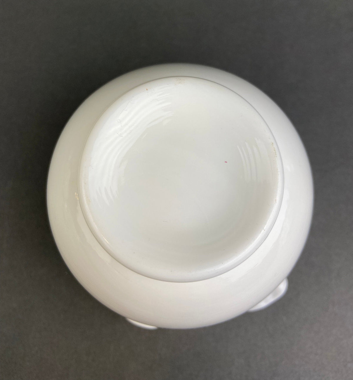 Small Milk Glass Vase With Ruffled Edge. Round Flower Vase. White Bedroom Decor. Collectible Milk Glass.