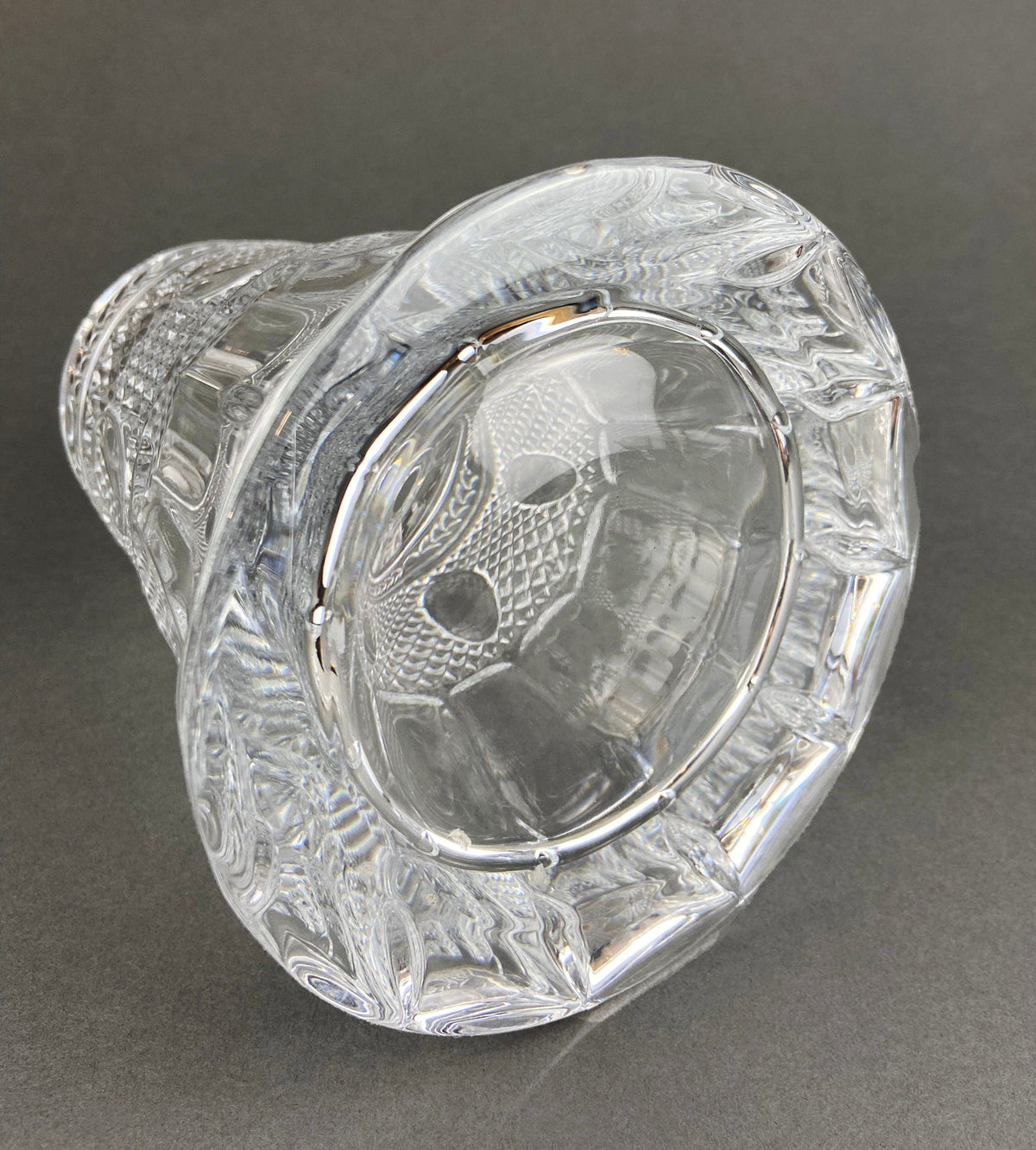 Crystal Decanter with Stopper.  Cut Crystal Carafe. Office Decor. Social Club Decor. Men Cave Accessory. Gift for Dad.