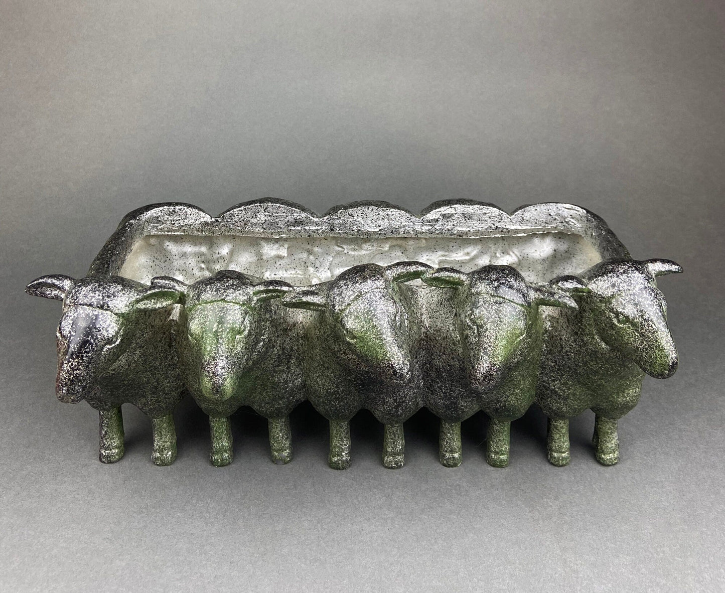 Brass Planter Shaped like Swan. Bird Shaped Herb Planter. Green House Decor. Window Sill Decor.