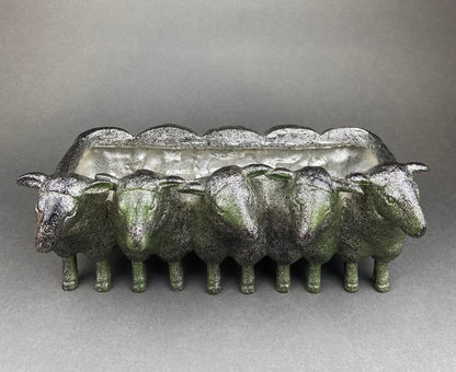 Brass Planter Shaped like Swan. Bird Shaped Herb Planter. Green House Decor. Window Sill Decor.